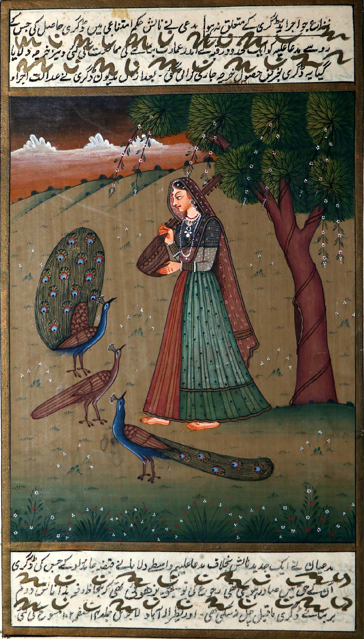 14 Ragini on paper 4.75 by 8.25 inch border to border